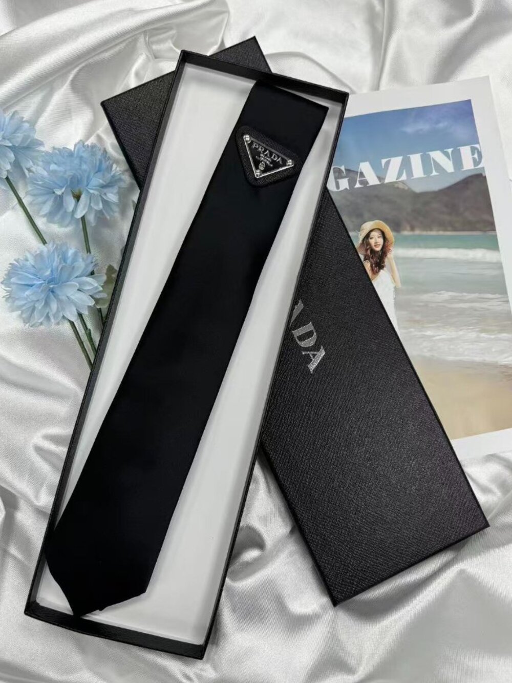 Prada Luxurious Black Bow Tie 💟 Minimalist Style (Gift Box Included) 💦